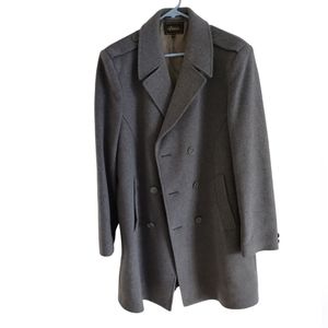 Vintage Virany Women's All Wool Gray Coat Fully Lined  Size 40  Made in Hungary